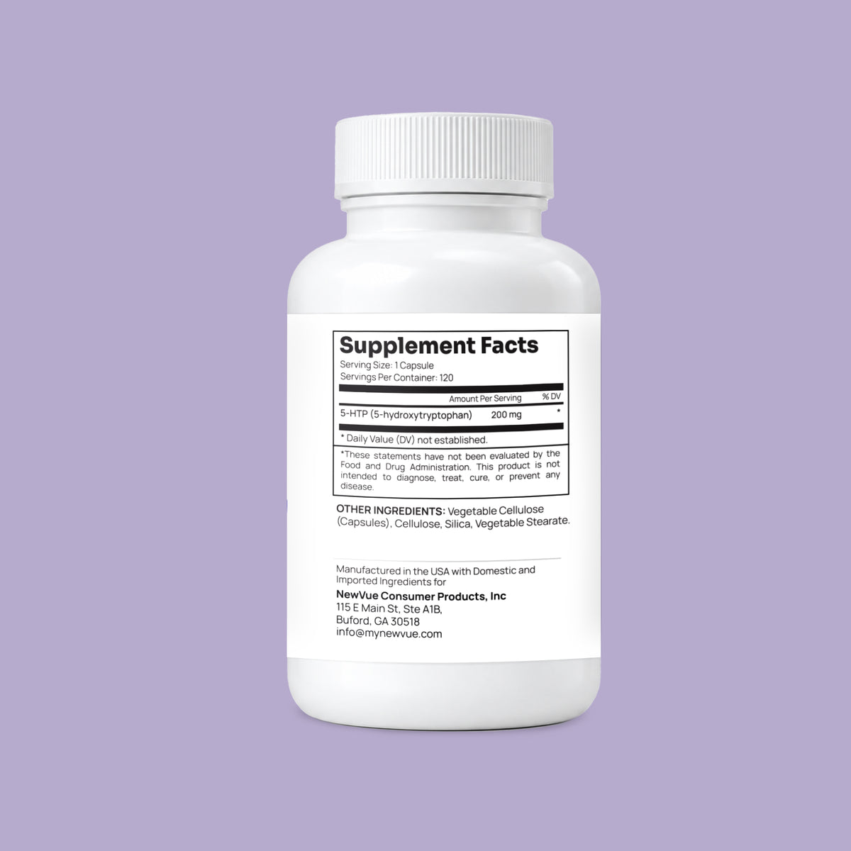 NewVue 5-HTP 200 mg 120 Capsules