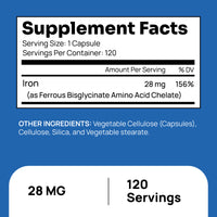 Ferrous Bisglycinate (Easy Iron) 28 mg