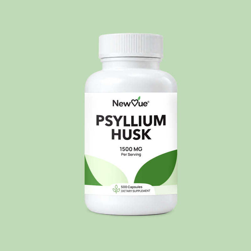 NewVue Psyllium Husk 1500 mg 500 Capsules