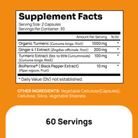 NewVue Turmeric and Ginger 60 Capsules